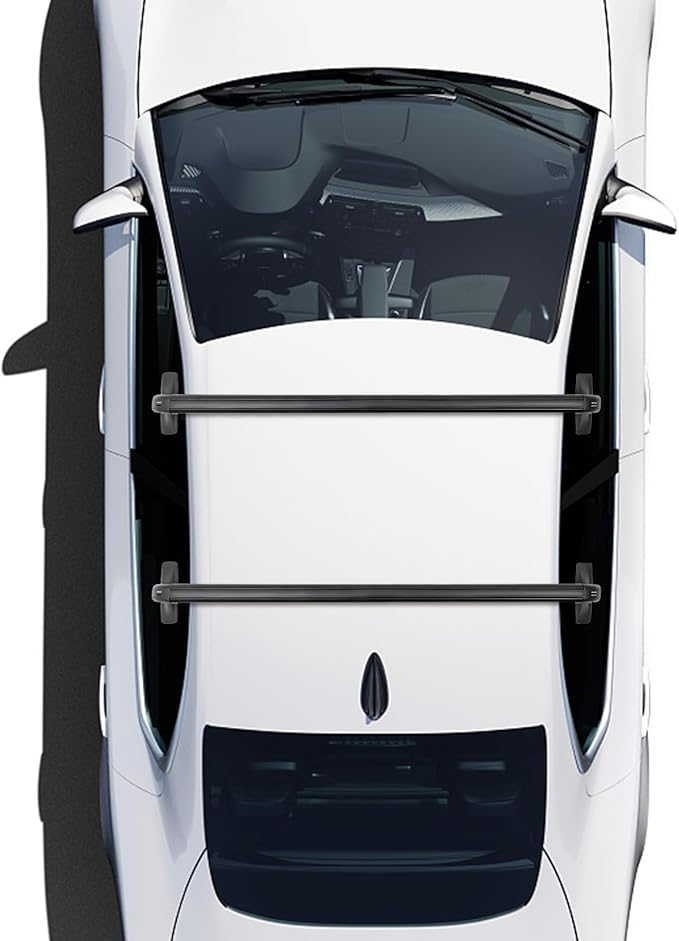 Car Roof Bars, General Roof Rack Beam, Aluminum Car Top Bar Vehicle Rack with Anti-Theft Lock, Adjustable Window Frame, Maximum Load 75KG/165.34 LBS