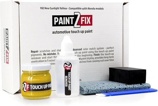 Y82 New Sunlight Yellow Touch-Up Paint & Scratch Repair Kit for Honda Models - 0.84 fl oz (25ml)