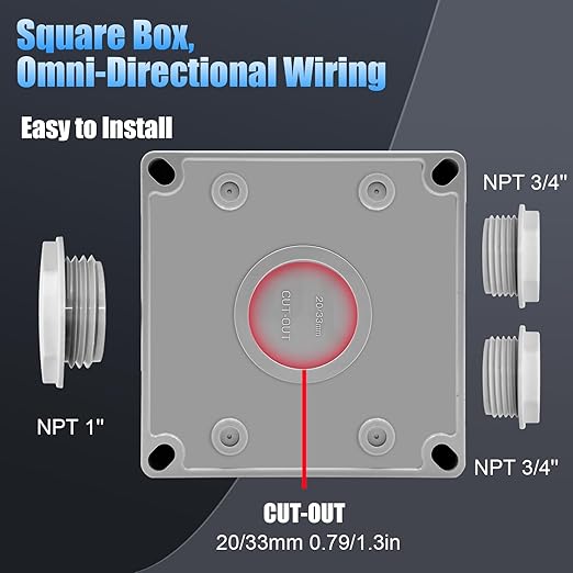ETL Listed NEMA SS2-50P 50A 125V/250V RV Trailer Power Inlet Plug Connector Outlet Box, Marine Shore Power Supply, Outdoor Weatherproof and dustproof Enclosed Lockable Panel
