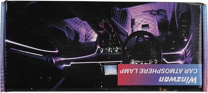 Winzwon Led Lights for Car Accessories Interior, Christmas Stocking Stuffers for Men Women Teen Girls, White Elephant Gifts for Adults, APP Control with USB Port Color Change Lights for Truck Decor