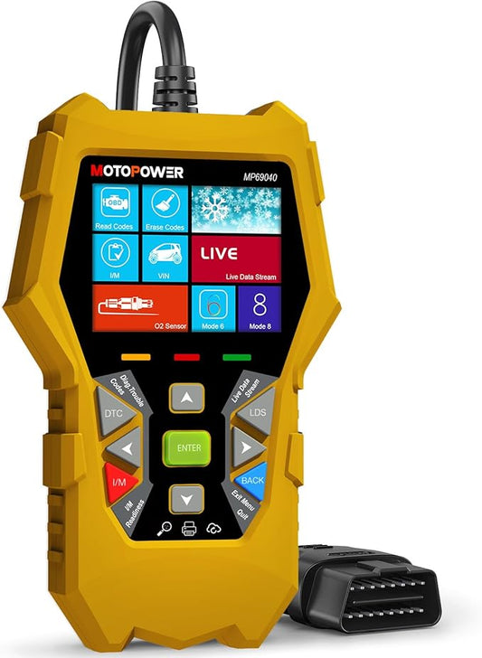 MOTOPOWER MP69040 Car OBD2 Scanner Code Reader Engine Fault Code Reader Scanner CAN Diagnostic Scan Tool for All OBD II Protocol Cars