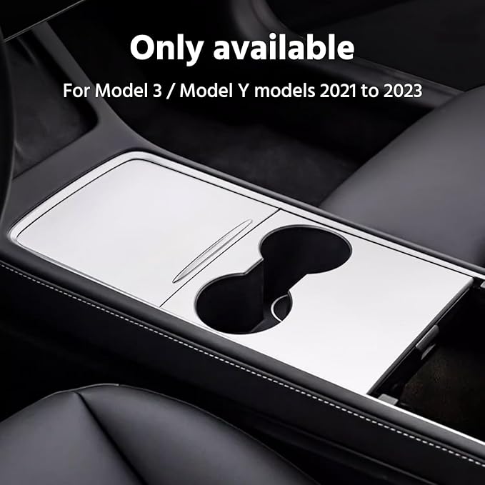 Upgarde Center Console Wrap Cover Kit White Only Fit New Center Console Compatible with Tesla 2021-2025 Model Y & 2021-2023 Model 3 (White)