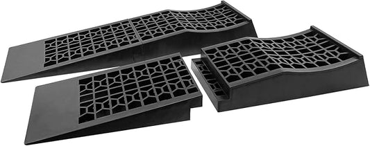 Detachable Low Profile Car Ramps for High Lift and Jack Support, Heavy Duty Car Ramps for Low Cars, Removable Vehicle Ramps for Garage, 15.35''-27.83'' L, 2PCS
