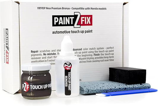 YR593P New Premium Bronze Touch-Up Paint & Scratch Repair Kit for Honda Models - 1.35 fl oz (35 ml)