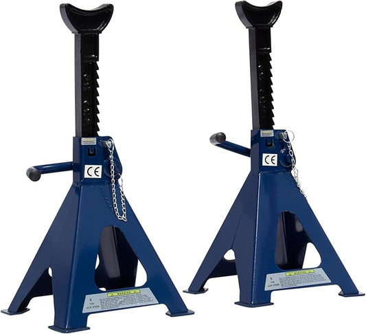 Jack Stands 6 Tons (13,000 lbs) Capacity, 16.7"- 23.8" Lifting Range Heavy Duty Car Jack Stands with Double Locking Pins for Garage, Repair Shop, 1 Pair