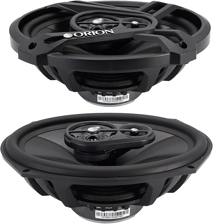 ORION Cobalt Series CB693 6x9” 3-Way Coaxial Car Speakers, 320W, 4 Ohms, Full Range, Enhanced Bass, Polypropylene Cone & Butyl Rubber Surround, Easy Install, Grills Included (Pair)