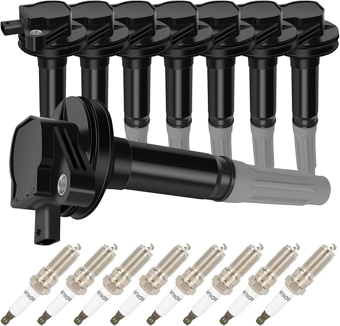 ECCPP UF824 8 ignition coils with 8 iridium Spark Plugs for ford for F-150 for Mustang 2016 2017 V8 5.0L UF824 UF824T DG561