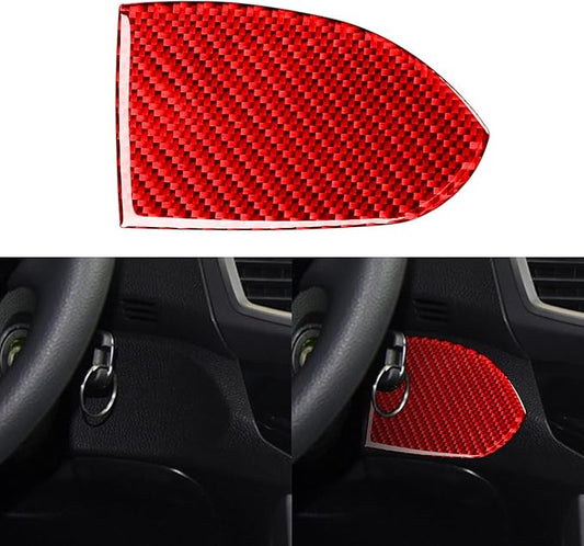 NVCNX Real Premium Carbon Fiber Compatible with Honda 9th Gen Accord 2013 2014 2015 2016 2017 SE LX Sport EX EX-L Touring Hybrid Accessories Car Dash Trim Cover Interior Trim Red