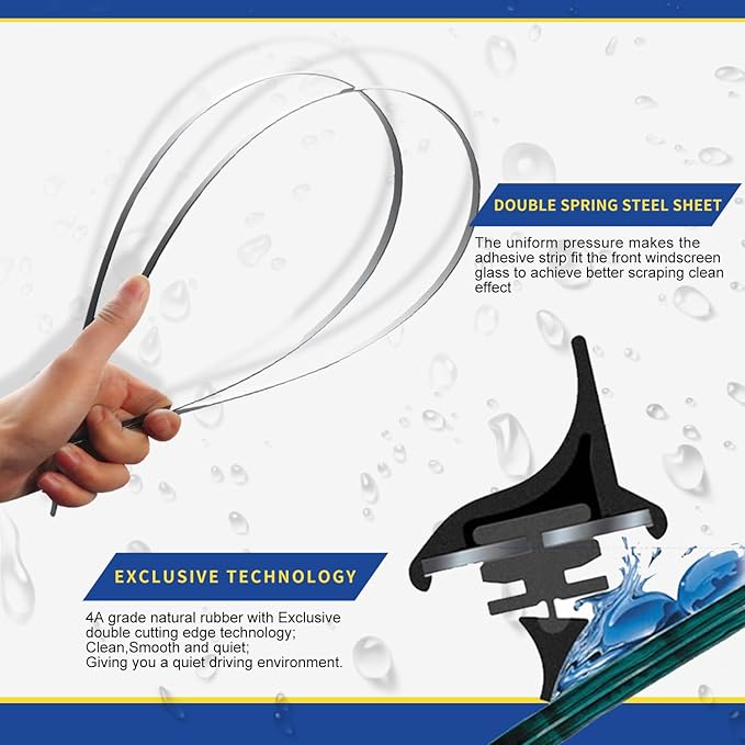 Wipers Factory Replacement For 2004-2010 BMW 5-Series 6-Series E60 E61 525i 535i 530i 545i 550i 645Ci 650i M5 M6 Original Equipment Windshield Wiper Blades Set -24"+23" Top Lock (Set of 2)