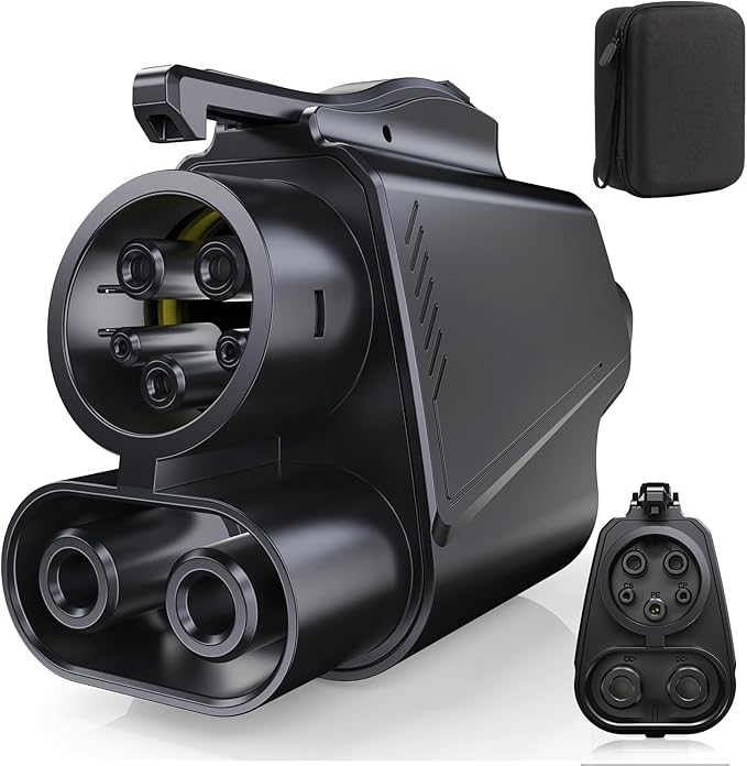 Upgraded NACS to CCS Adapter - 500 Amps - 1,000V DC Fast Charge Converter, Tesla Supercharger to CCS1 EV Adapter Compatible with Tesla Superchargers [Check with Your Automaker for Compatibility]