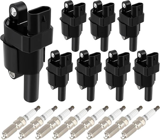 ECCPP 8 ignition coils for 8 iridium Spark Plugs UF742 2018-2016 for Chevrolet Camaro; 2018-2014 for Chevrolet Corvette; 2018-2014 for Chevrolet for Silverado 1500; 2018-2015 for Chevrolet Suburban