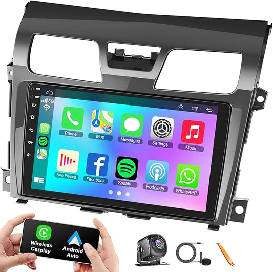 [4G+64G] Car Radio for Nissan Altima 2013-2019 with Wireless CarPlay Android Auto,10" Touchscreen Android 13 Car Stereo with Mirror Link Voice Control WiFi/GPS,Bluetooth,FM/RDS SWC+Backup Camera