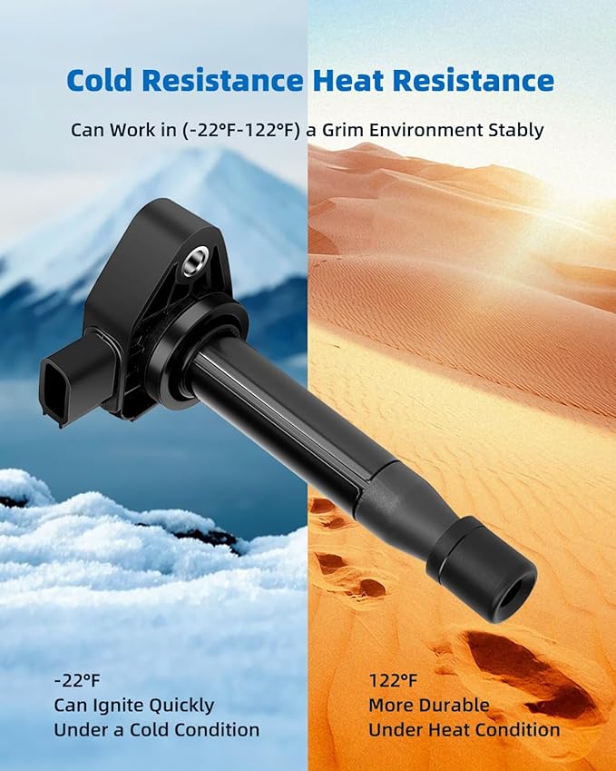 ECCPP UF242 6 ignition coils with 6 iridium Spark Plugs 95839,for Honda,for Acura,for Saturn,for Accord Odyssey MDX TL RL Vue 3.0L 3.2L 3.5L V6 90919-02247,C1221,UF242,30520P8EA01,30520P8FA01