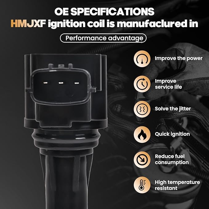 Set of 6 Ignition Coil Packs UF617 22448-EY00A UF549 UF739 UF509 Compatible with Nissan Infiniti 370Z G37 M37 Q50 Q60 Q70 QX50 QX70 1.6L 1.8L 2.5L 3.7L 5.0L 5.6L V6 Engines