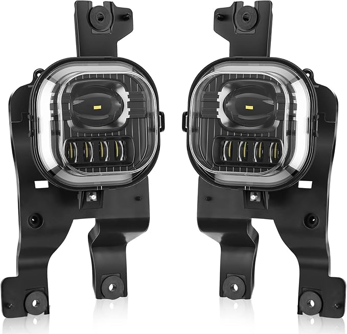 LED Fog Lights Compatible with 2008-2010 Ford F250 F350 F450 Super Duty Truck, Front Driving Lamps Clear Lens Assembly Replacement, DOT Approved (1 Pair)