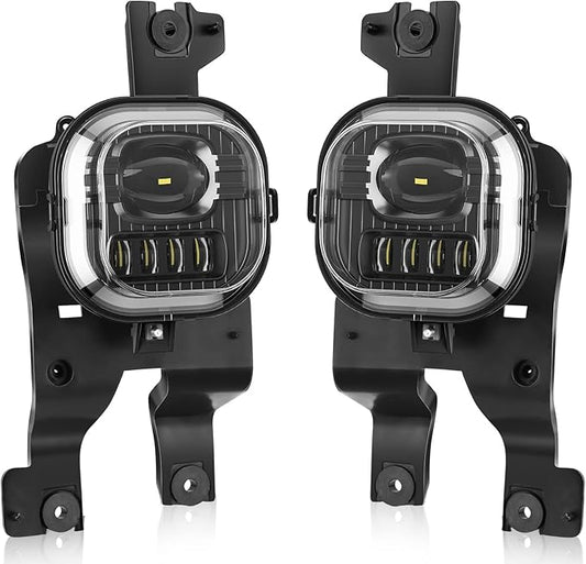 LED Fog Lights Compatible with 2008-2010 Ford F250 F350 F450 Super Duty Truck, Front Driving Lamps Clear Lens Assembly Replacement, DOT Approved (1 Pair)