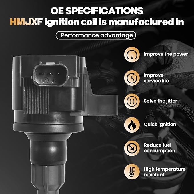 4PCS Ignition Coil packs UF781Compatible with HONDA ACCORD CIVIC CLARITY CR-V INSIGHT 1.5L 2.0L 2016-2022, for ACURA RDX TLX 2.0L 2019-2022, Replace # 3052059B013 CM11-124A