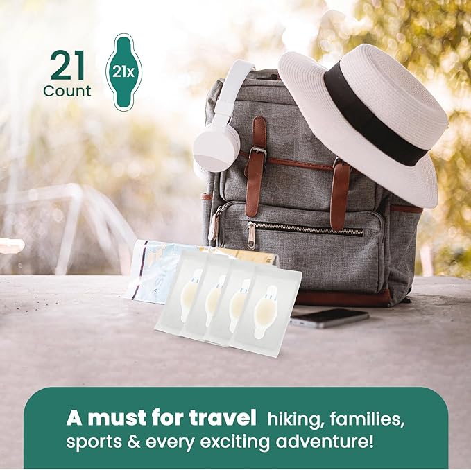 Welnove Gel Blister Bandages for Feet - 21ct Blister Cushion (Toe Pack) for Heel, Toe - Water-Resistant Hydrocolloid Bandages - Blister Pads for Prevention & Recovery