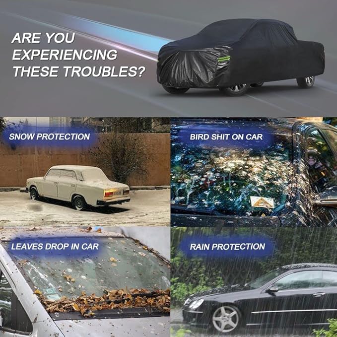 Waterproof Truck Cover Fit Nissan Titan XD from 2016 to 2025 (Crew Cab), 7 Layers Outdoor Heavyduty Full Pickup Cover All Weather Protection. (from US Warehouse, Arrive Within 3-7 Days)