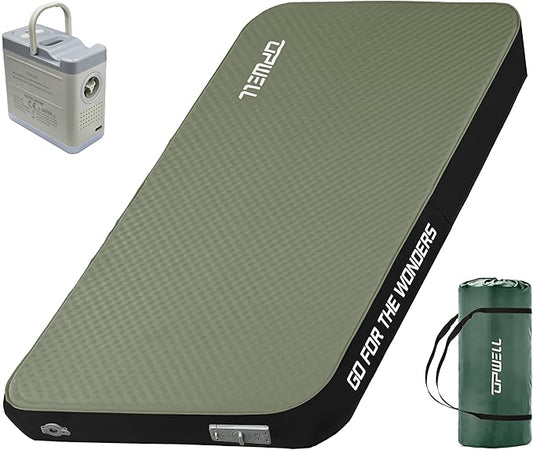 UPWELL Self Inflating Sleeping Pad 4.5" Thickness Camping Mattress with Solid Foam Double Sleeping Mat Portable Fast Inflation for Outdoor Mat Portable Roll Up，with air Pump
