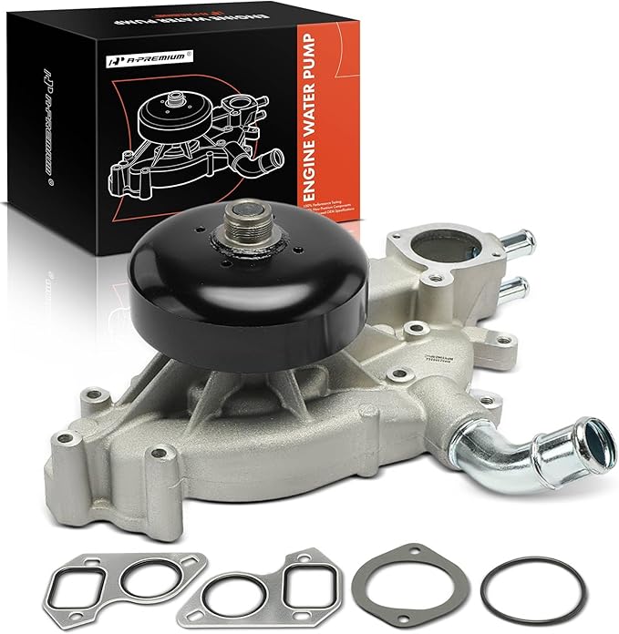 A-Premium Enginie Water Pump [8Cyl 4.8L 5.3L 6.0L DOHC] w/Gasket Compatible with GM Cars Chevy, GMC, Cadillac, Hummer, H2, Workhorse - Silverado, Express, Escalade, Tahoe, Sierra, Yukon, 9-7x More