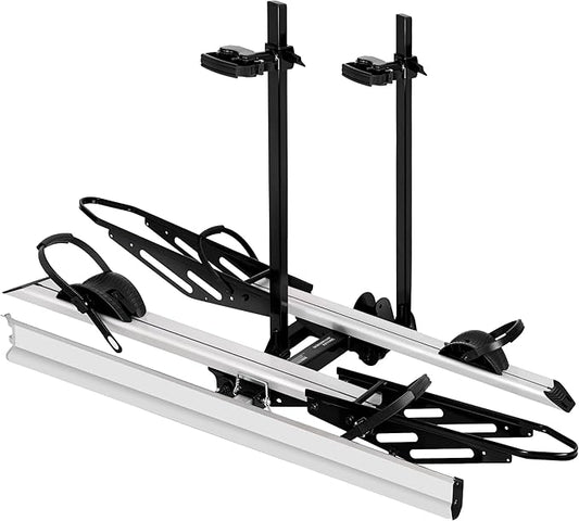 Young Hitch Mount Bike Rack with Ramp, 200 lbs. Capacity for 2 E-Bikes, Fat Tire and Standard, fits Cars, SUVs, RVs, Trailers with 2 Inch Receiver