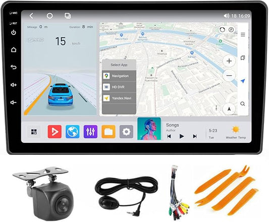 Android Radio for Honda Pilot 2003-2005 Replacement Dash Kit, 8Core 4+64GB 9" Touch Screen Head Unit with Carplay & Android Auto/Cooling Fan/5G WiFi