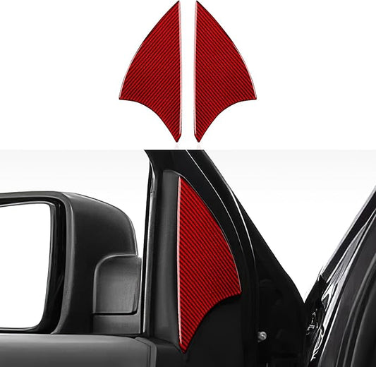 A Window Pillars Cover Decals for 2009-2018 Dodge Ram 1500 2500 3500 Accessories Carbon Fiber Interior Stickers