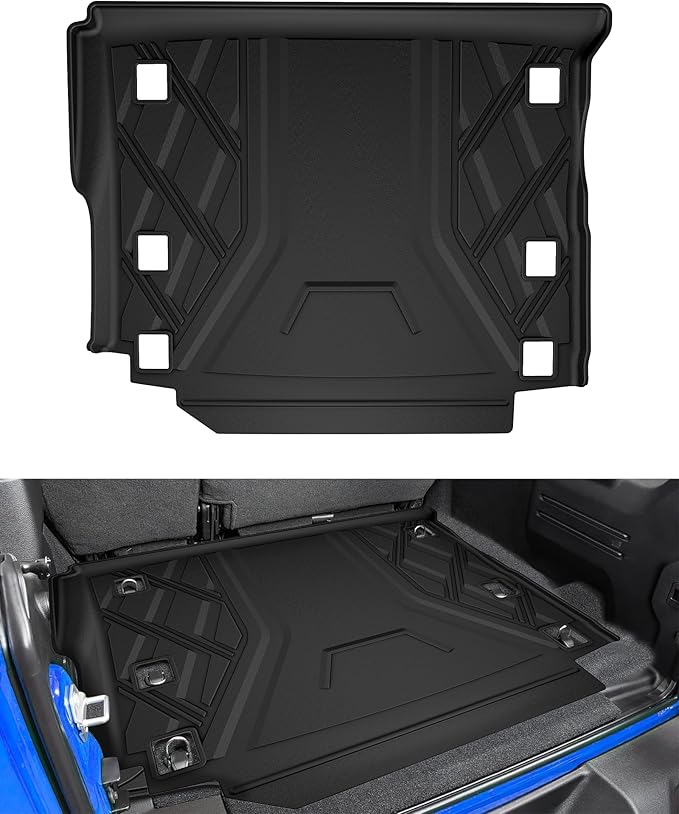 Cargo Mat fit for 2018-2025 Jeep Wrangler JL 4X4 with OEM Subwoofer, All-Weather Guard Trunk Mat Cargo Liners Heavy Duty Waterproof Odorless Durable fit for Wrangler JL 4 Door - NOT FIT 4XE OR JK