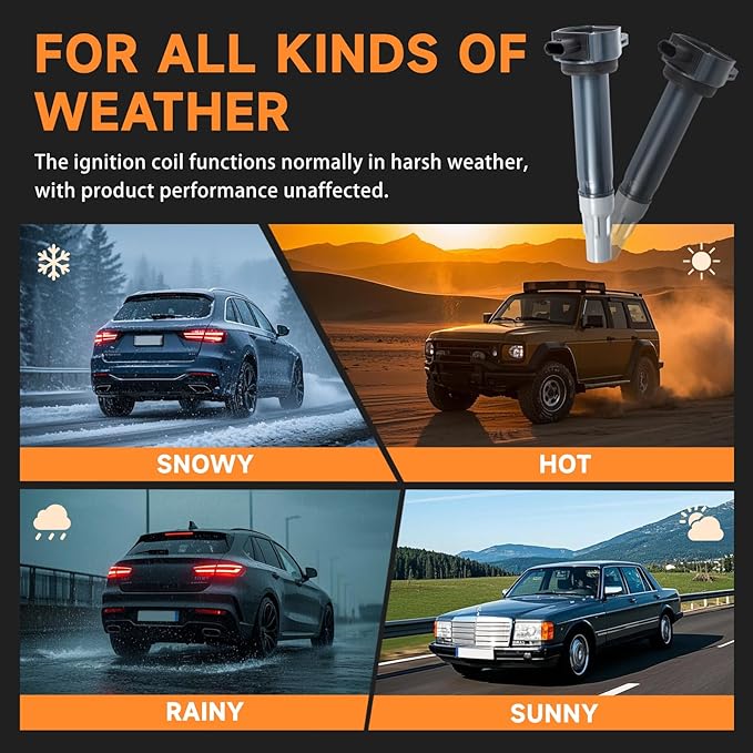 Ignition Coil Pack Compatible with Dodge Grand Caravan Charger Journey, Chrysler 300, Sebring, Town & Country, Pacifica/Nitro/Magnum/Challenger 2006 2007 2008 2009 2010 V6 2.7 3.5 4.0, Replace UF502