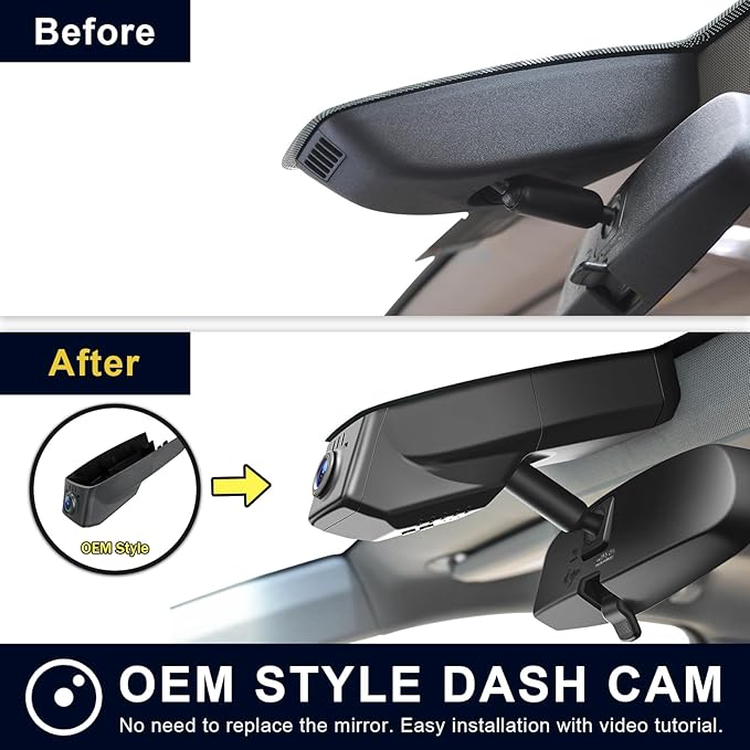 Front 4K & Rear 1080P Dash Cam Custom fit for Chevy Suburban/Tahoe 2015 2016 2017 2018 2019 2020(Model C), Model C & Model D Have Same Models Years but Vehicle Sensor Cover are Different