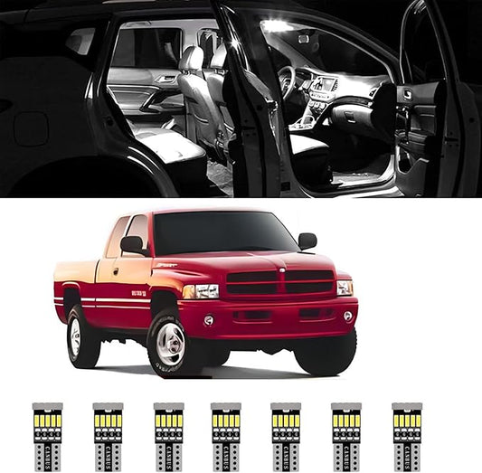 AWALITED 7pcs RAM 1500 Interior LED Lights Kit Super Bright LED Map Dome Light Bulbs for 1994 1995 1996 1997 1998 1999 2000 2001 2002 Dodge Ram 1500 2500 3500 Pickup Truck all models