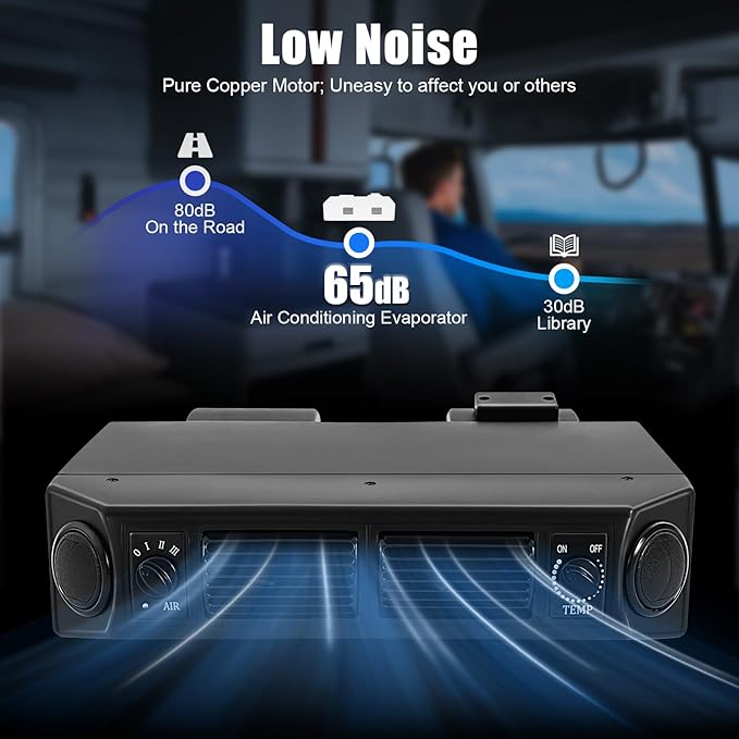 Underdash Blower Fan, Universal Underpass Car Cooling Fan, Cool 3-Speed 12v 30w Au, For Cars, Motorhomes, And Heavy Equipment (Not Including Air Conditioning)