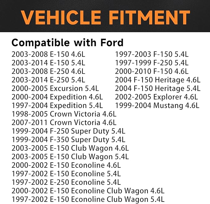 FD503 Ignition Coils Pack+3403 Iridium Spark Plugs Compatible with Ford & Lincoln 4.6L 5.4L F-150 F150 Explorer Mustang Expedition Excursion E150 E250 F250 F350 Super Duty Navigator Mountaineer, 8PCS