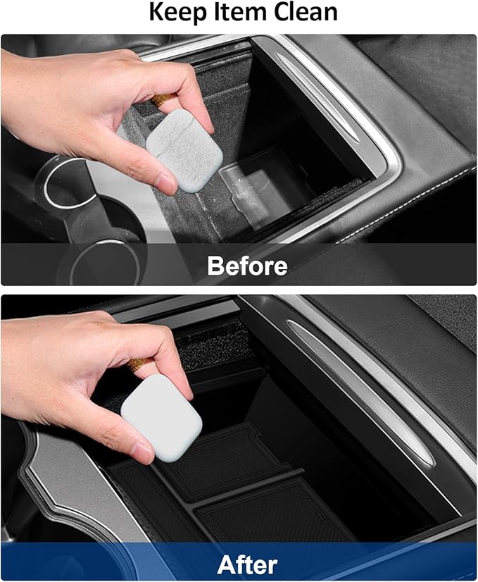 7PCS for Tesla Center Console Organizer Model Y Refreshed Juniper Accessories 2025 2026 Armrest Tray Cup Holder Center Lower Organizer Armrest Lower Organizer Hidden Compartment Storage