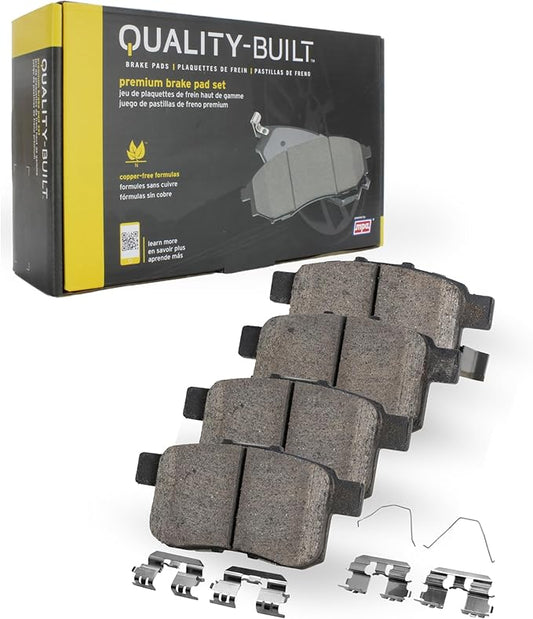 QUALITY-BUILT Premium Ceramic Rear Brake Pads 1001-0919C Compatible with 2000-2015 Bentley/BMW (1 Series M,535i,545i,550i,645Ci,650i,745i,745Li,750i,750Li,760i,760Li,ActiveHybrid 7,Alpina B7,Arnage,M)