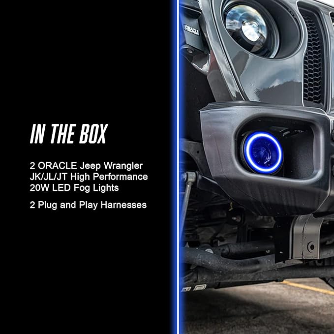 ORACLE Lighting Jeep Wrangler JK/JL/JT High Performance 20W LED Fog Lights - Blue