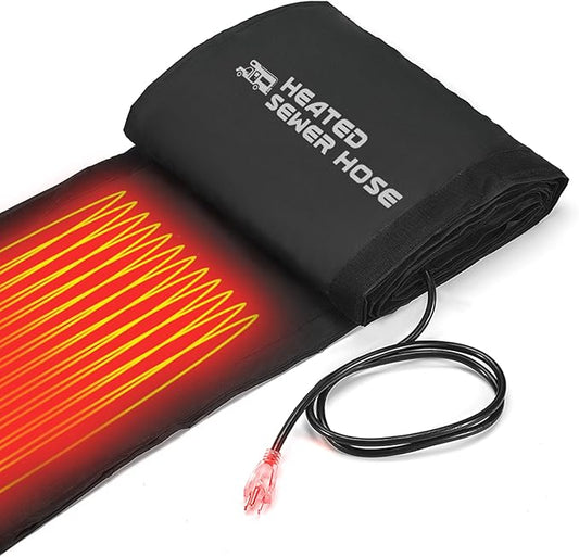 REHOSEUP15FT Electrical Heated Sleeve of Rv Sewer Hose, Not Including Black Rv Sewer Hose, Heated Sleeve for Sewer Hose for Rv/Camper/Rv Accessories in Winter,Patent No. : 12,092,251