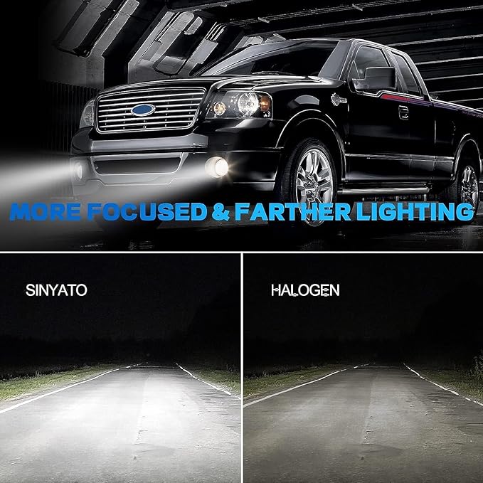 LED Fog Lights with DRL/Turn Signal Compatible with 2011 2012 2013 2014 Ford F150 Bumper Driving Fog Lamp Assembly Replacement DOT Approved（1 Pair）