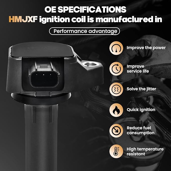 4PCS Ignition Coil packs UF582 Civic for Honda L4 1.8L 2006-2011 Replacement for C1580 5C16371788393 RNAA01 IC662