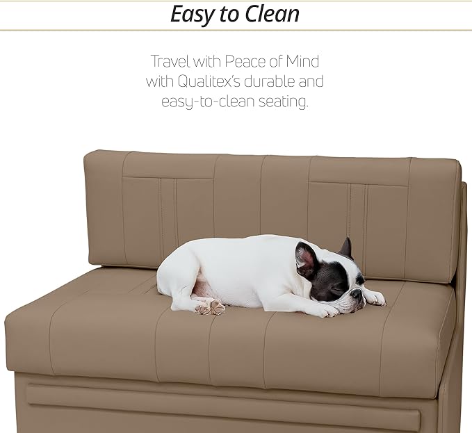 Ethos RV Dinette, Bed with Storage, Ultimate Leather, Light Sand