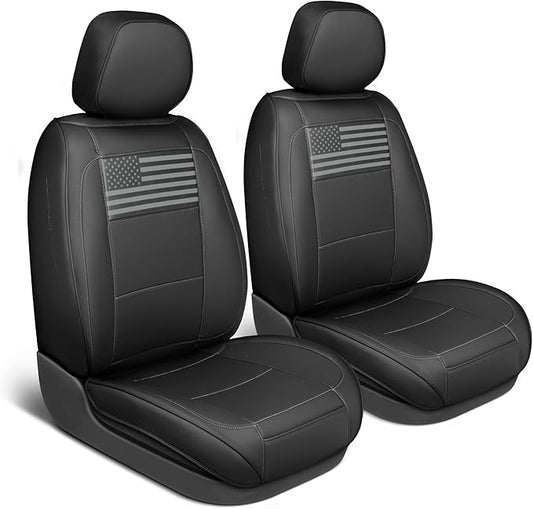 American Black Flag Seat Covers for Trucks, Cars, & SUV - Napa Leather US Car Seat Covers American Flag Truck Accessories - Car Seat Cover American Flag Car Accessories Car Seat Protector