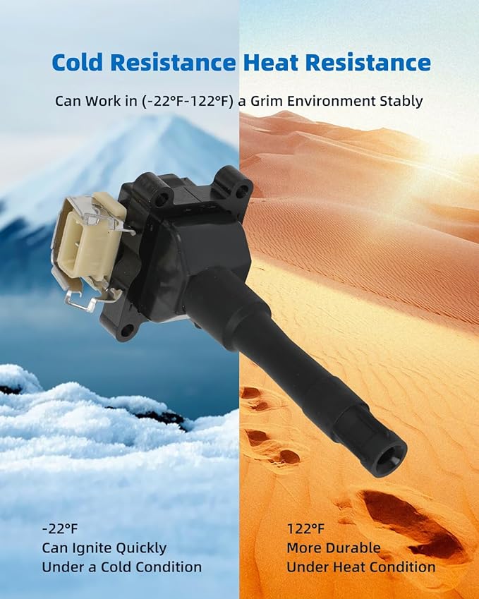 ECCPP 6 ignition coils with 6 iridium Spark Plugs,UF226,coils packs,for BMW 320i 1992-1995 2.0L,325i 1992-1995 2.5L,325is 1992-1995 2.5L,525i 1991-1995 2.5L,525iT 1993 2.5L,UF226