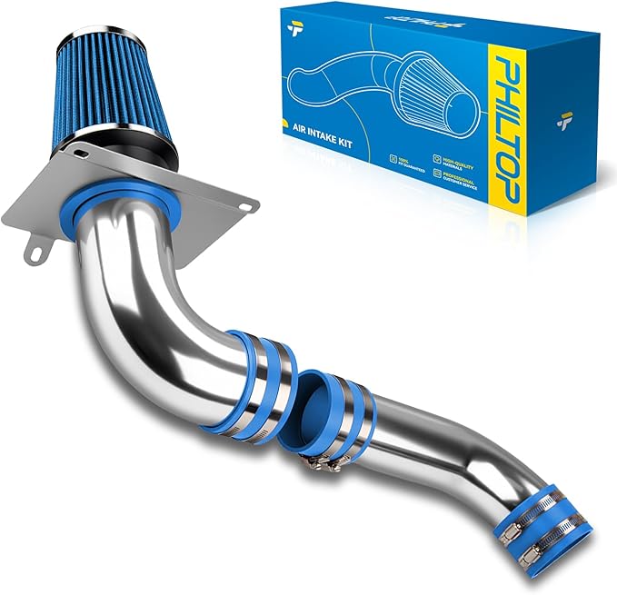 PHILTOP Cold Air Intake Kit for 1989 1990 1991 1992 1993 Ford Mustang V8 5.0L (Blue)
