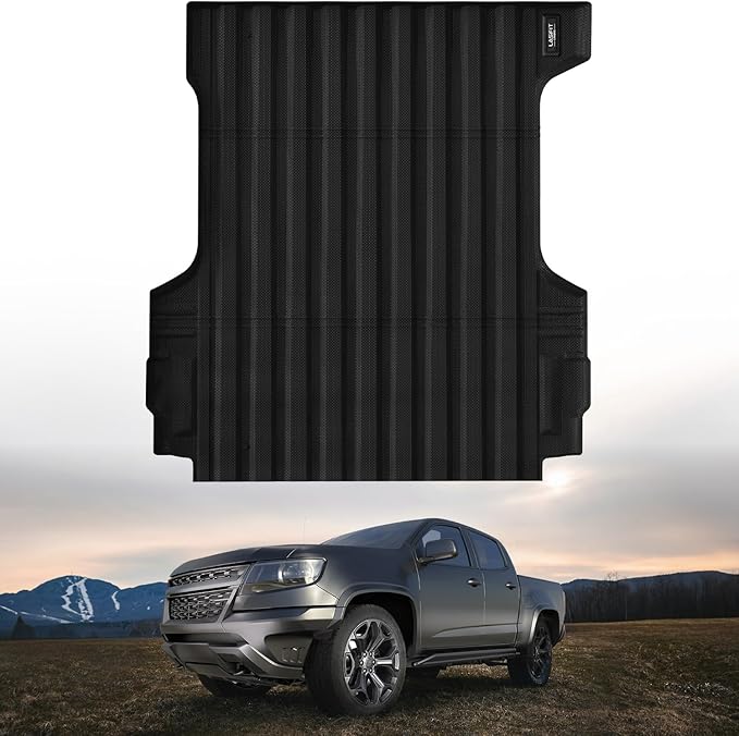 Lasfit Truck Bed Mat for Chevrolet Chevy Colorado/GMC Canyon 2015-2022, Only Fit 5FT Bed, Vehicle Bed Mat Custom Fit Flush All Weather Protection TPE Pickup Car Bed Liner