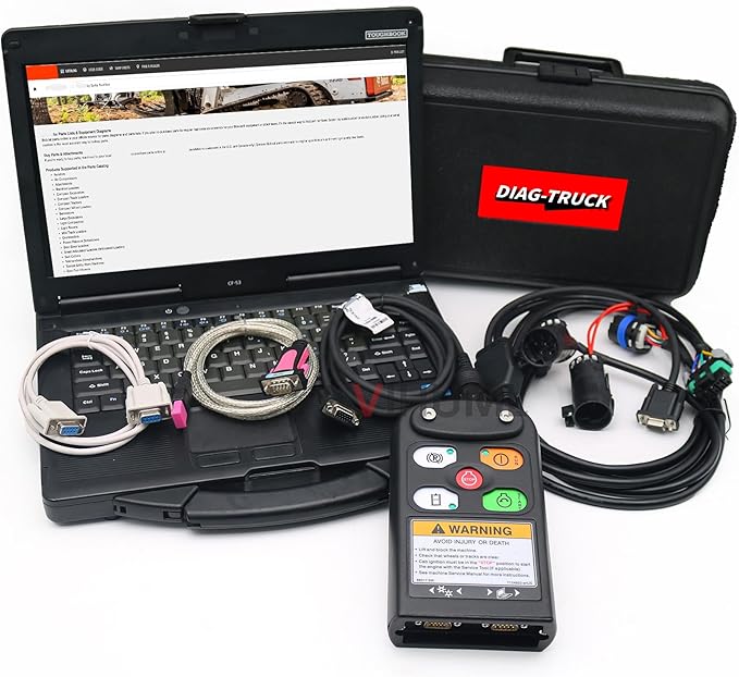 Ready to Use for Bobcat Diagnostic Tool (RST) Bobcat Service Analyzer Ready Tool Harness Remote Start Tool with Laptop Service (Service Analyzer+Bobcat Parts (CF53))