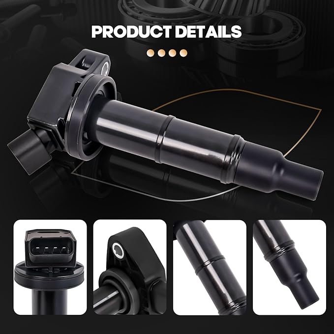 4PCS Ignition Coil packs UF333 C1330 90919-02244 5C1299 Compatible with Corolla Camry RAV4 Solara Matrix Highlander Pontiac - L4 2.0L 2.4L Engines