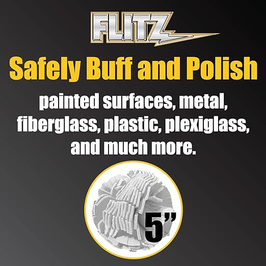 Flitz Car Buffing and Care Kit (Small) - USA-Made Polishers and Buffers Set – Includes 2lbs Paste, 16oz Sealant, 5" BuffBall, 4 Microfiber Cloths, Removes Rust & Restores Shine