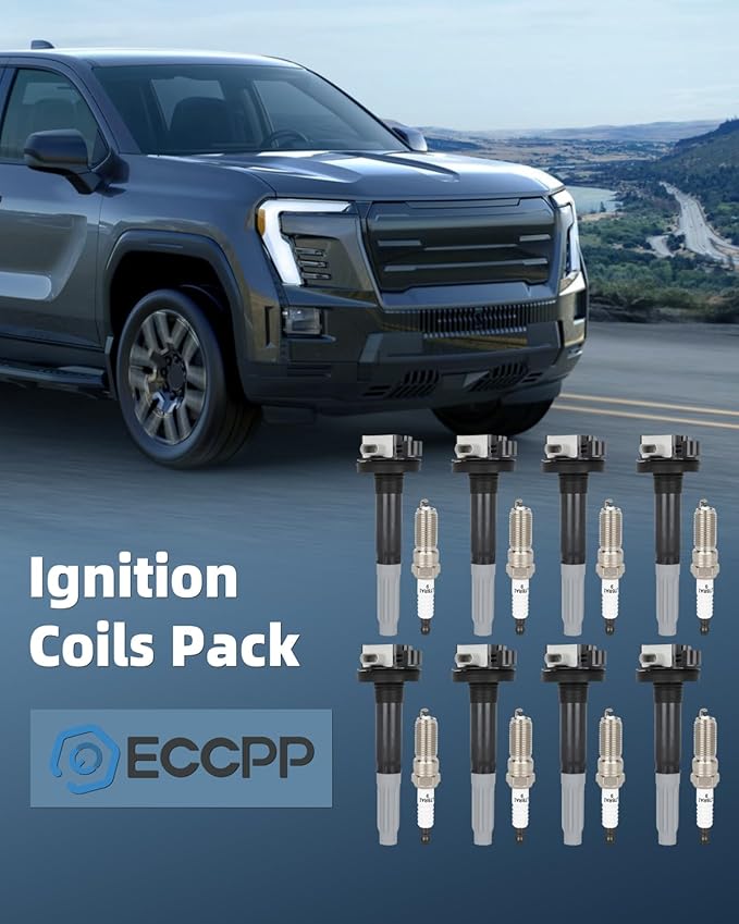 ECCPP 8 ignition coils with 8 iridium Spark Plugs UF780,coils packs,for Ford for Mustang 2015 2016 2017 2018 2019 2020 V8 5.2L UF780