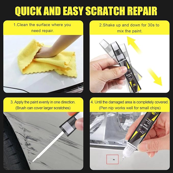 XNA Manhattan Green Metallic(C3D) for BMW Touch Up Paint, Car Scratch Remover for Nicks and Chips Repair, 2-In-1 Quick & Easy Fix Car Scratch Repair Kit with Exact Color-Matched